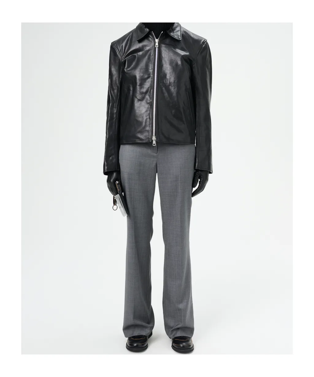 Zippered Leather Jacket