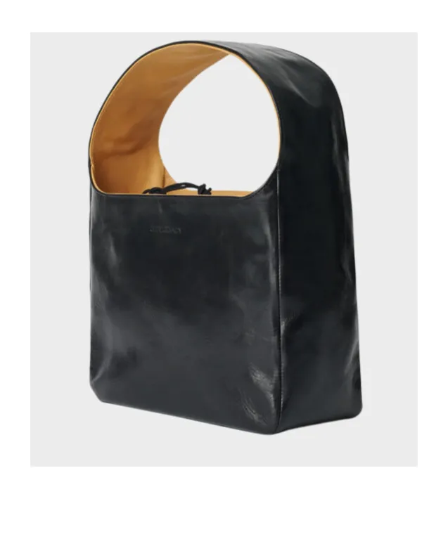 Pebble-Grain Shoulder Bag