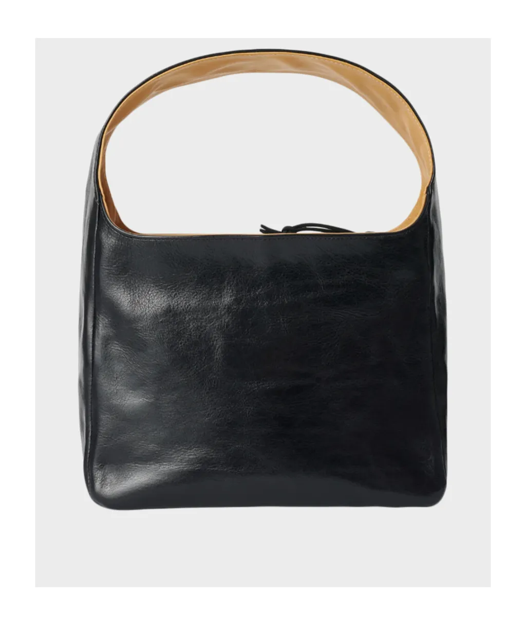 Pebble-Grain Shoulder Bag