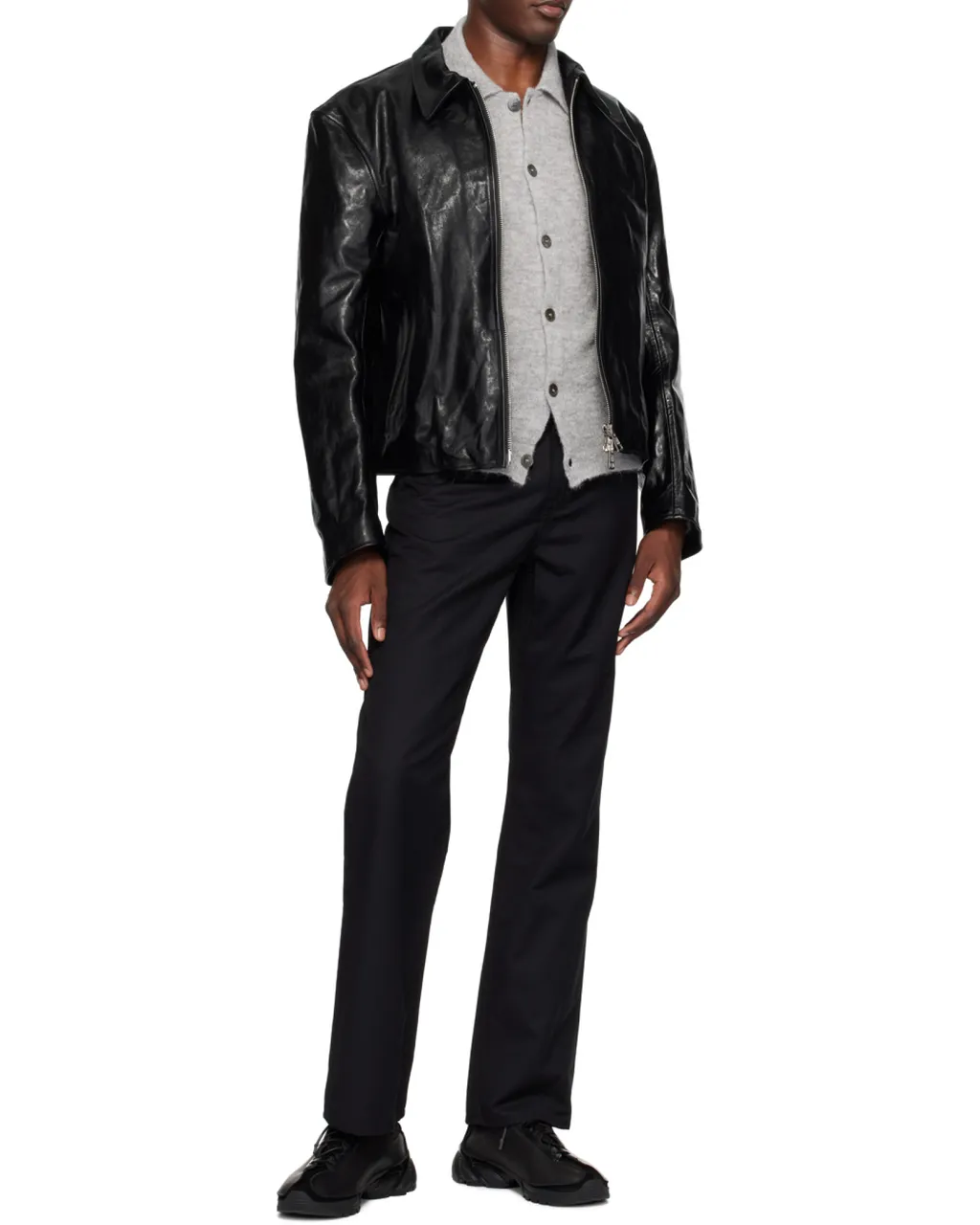 Top Dyed Leather Mini Jacket