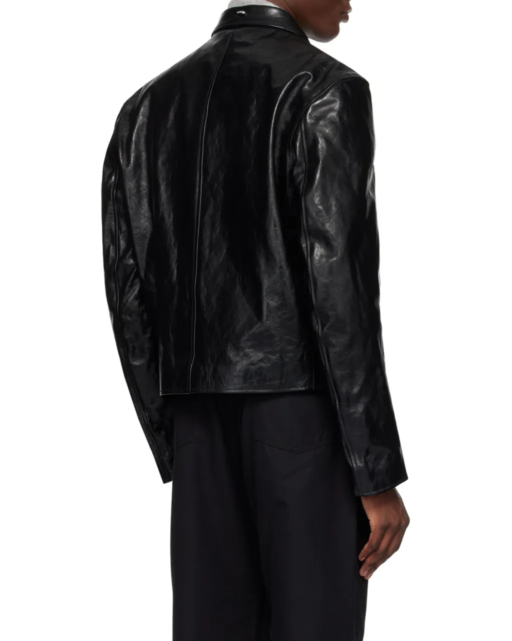 Top Dyed Leather Mini Jacket
