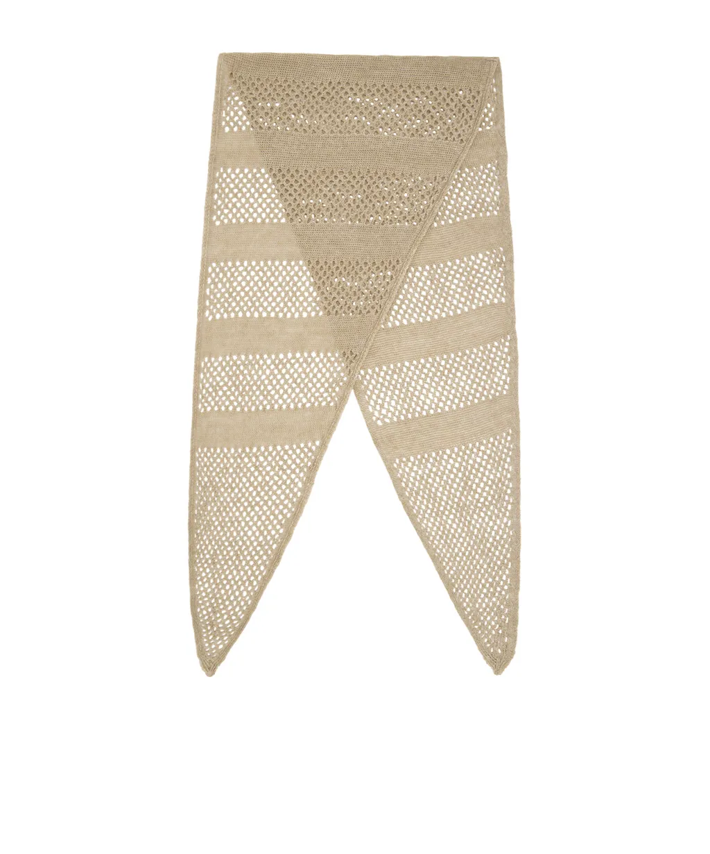 Triangle Open-Knit Scarf