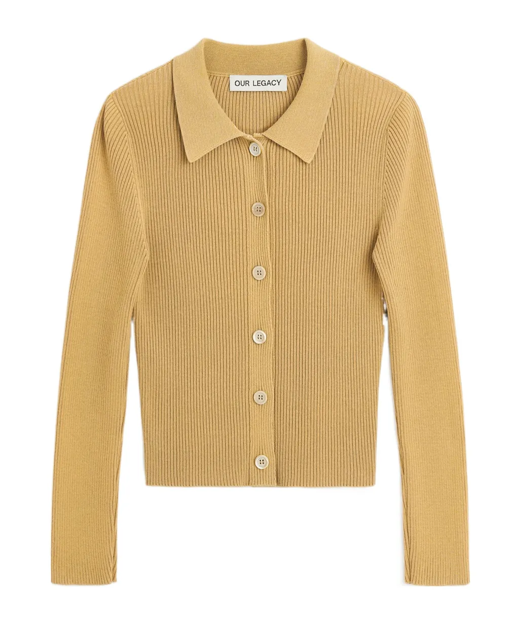 Mazzy Ribbed Polo Cardigan