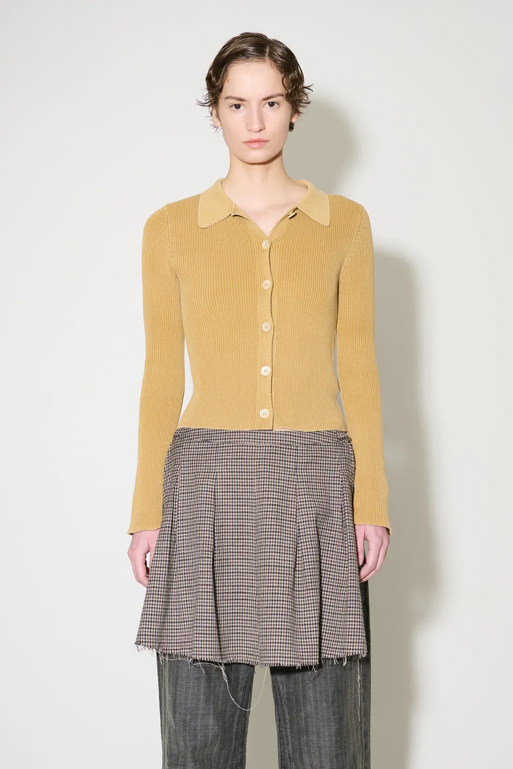Mazzy Ribbed Polo Cardigan
