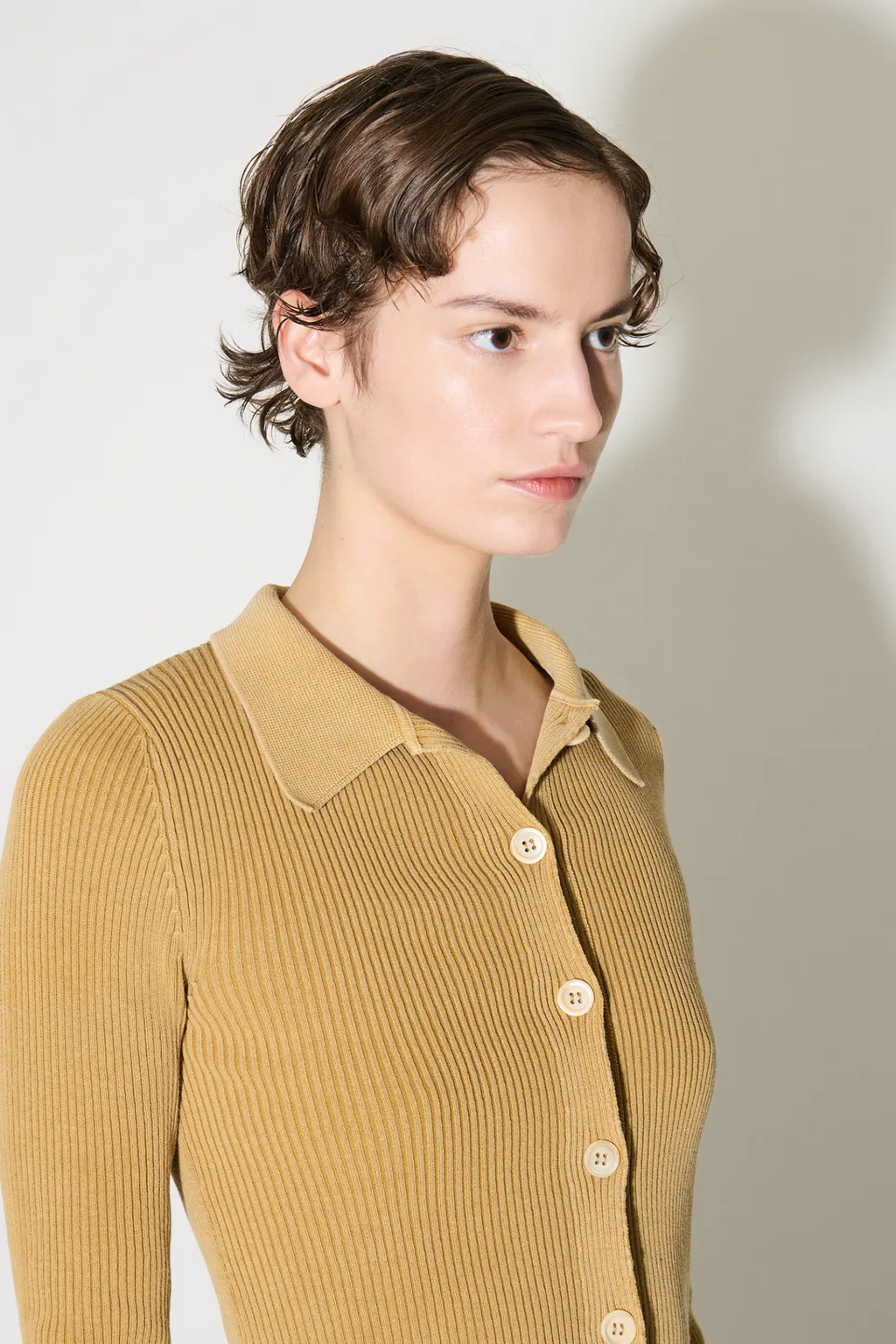 Mazzy Ribbed Polo Cardigan