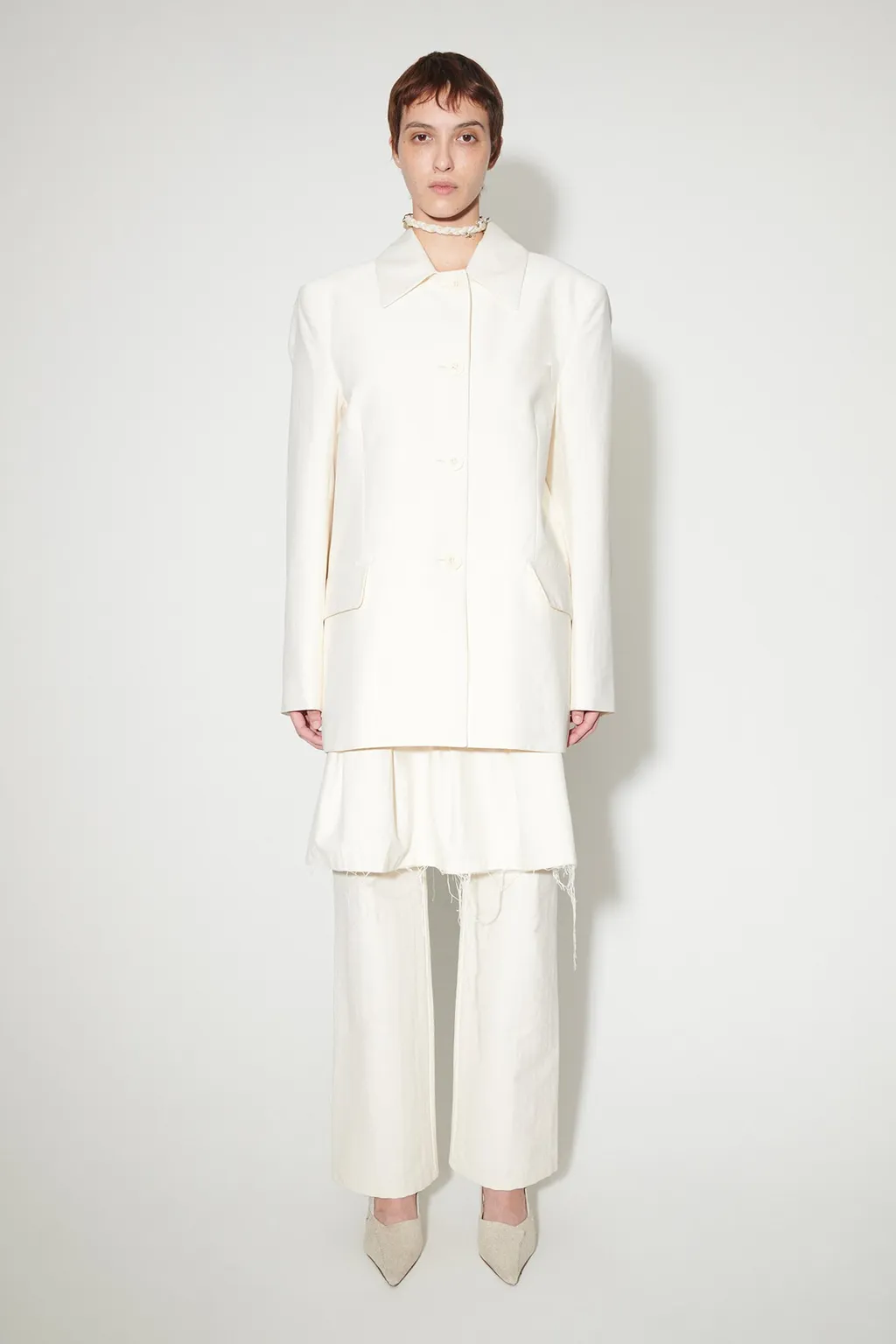 Button-Up Cotton-Blend Jacket