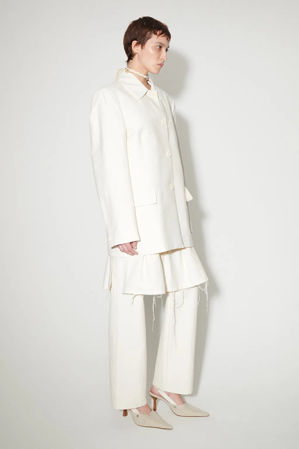 Button-Up Cotton-Blend Jacket