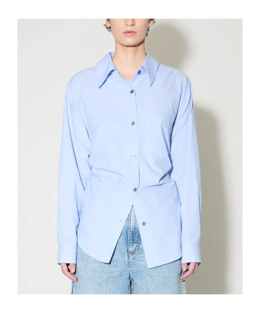Contrast Striped Cotton Shirt