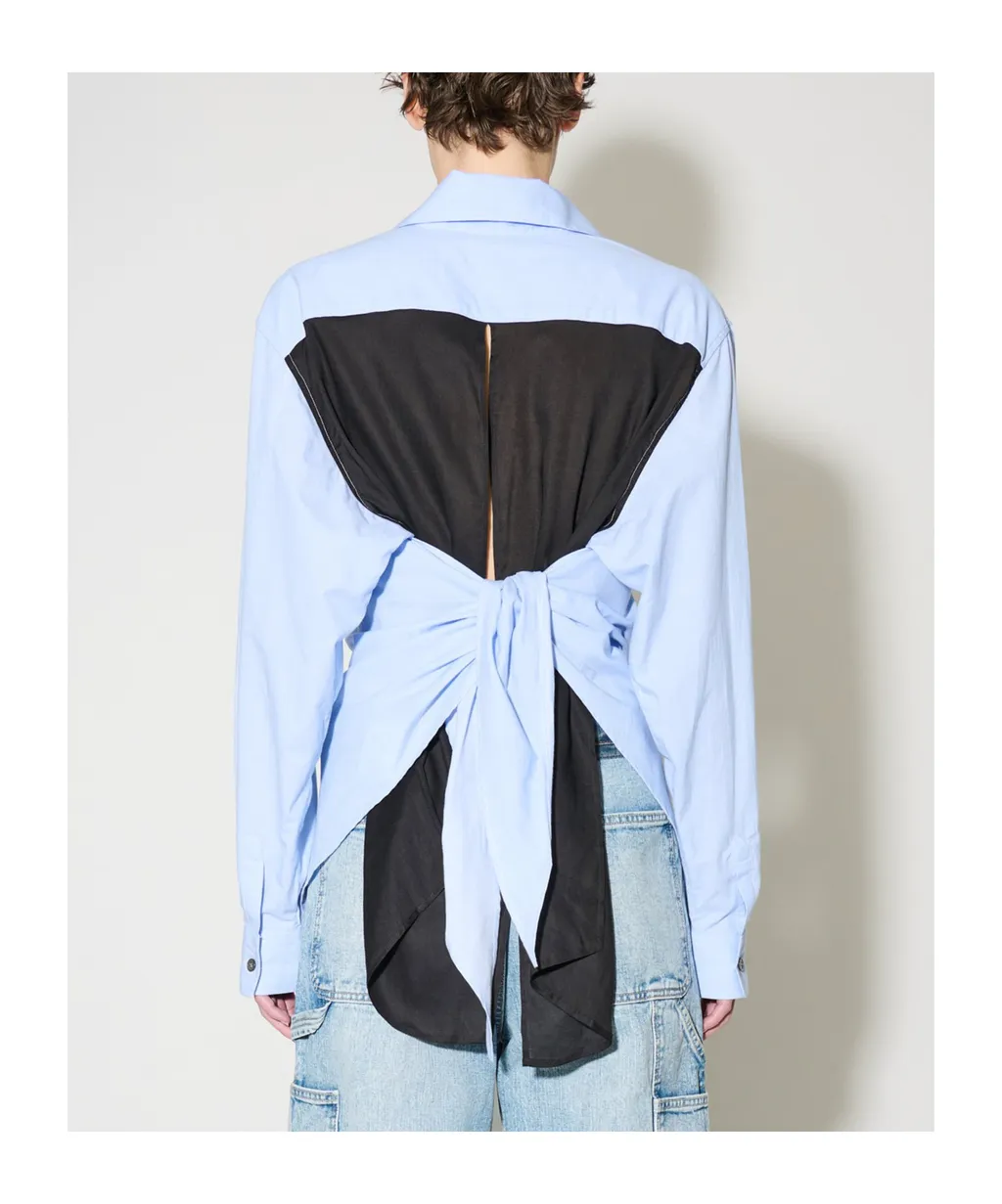 Contrast Striped Cotton Shirt