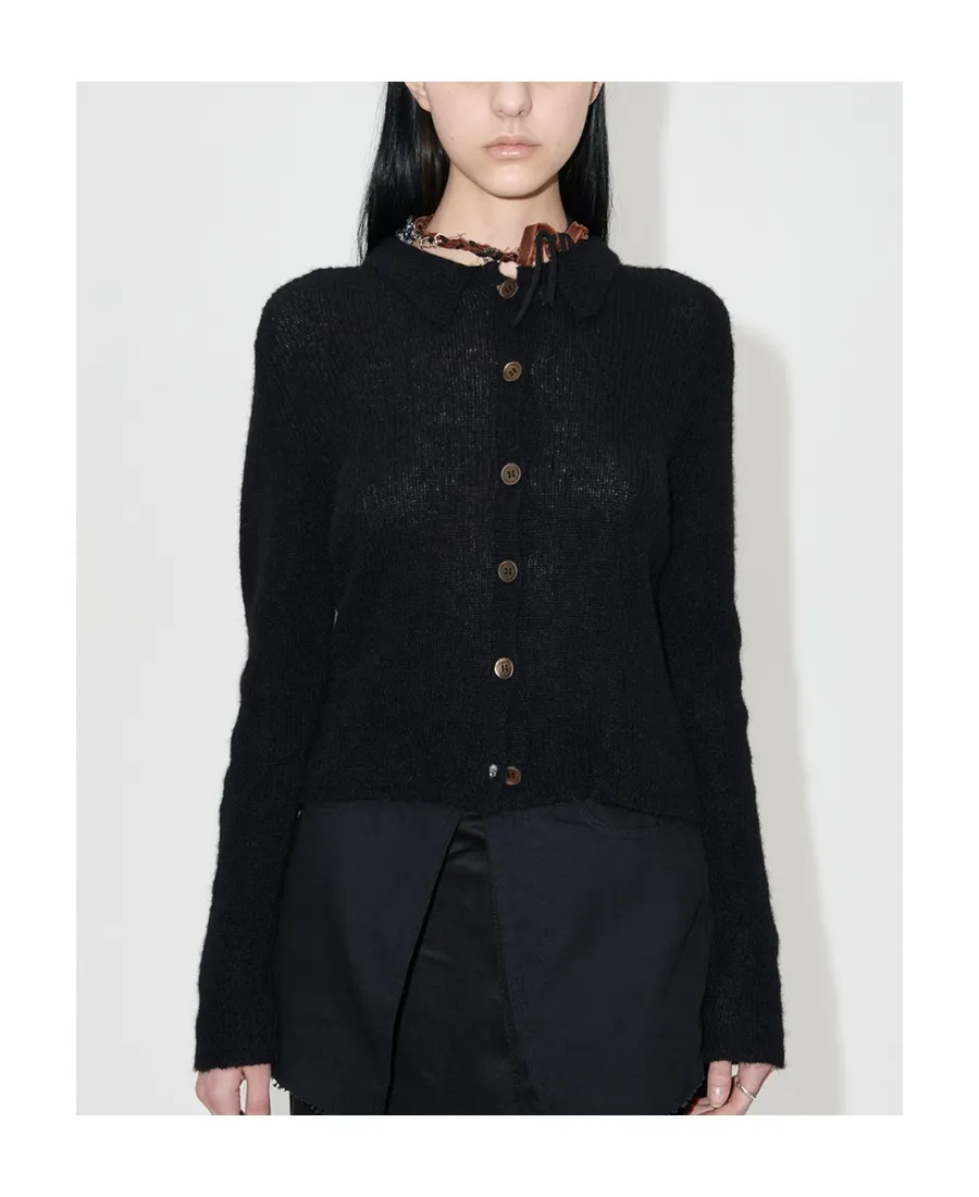 Mazzy Long Sleeved Ribbed-Knit Cardigan