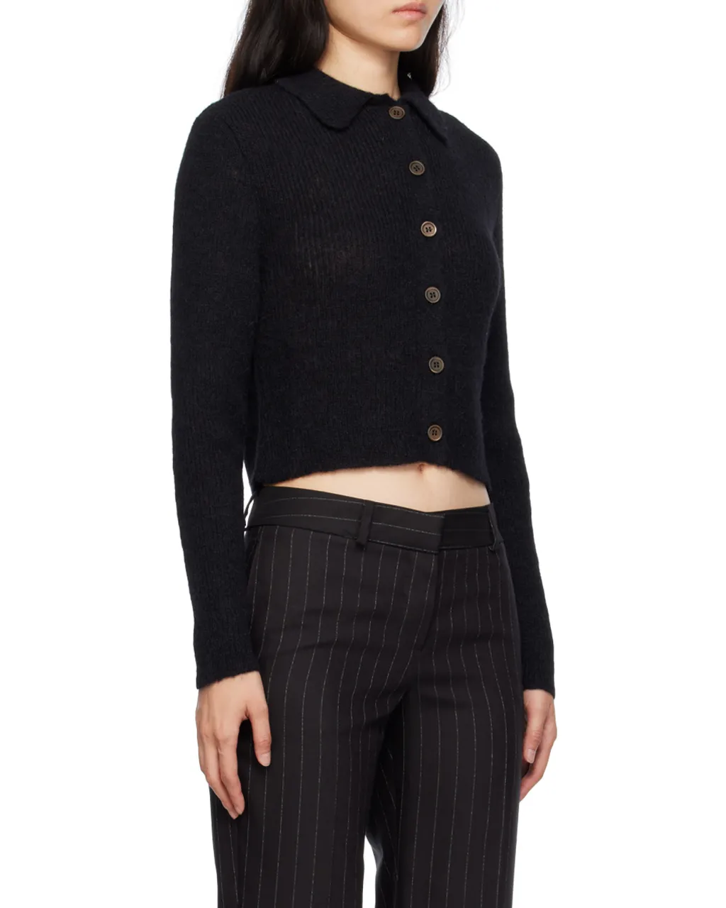 Mazzy Long Sleeved Ribbed-Knit Cardigan