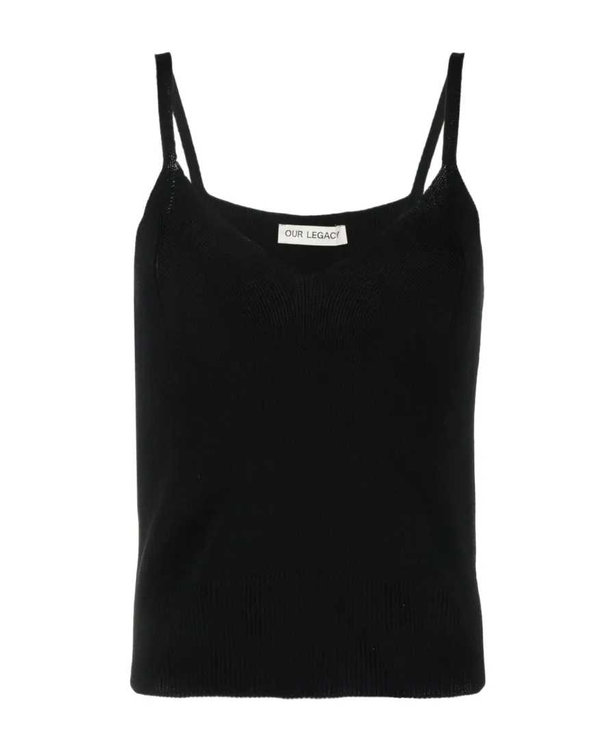 Ribbed-Knit Singlet Top