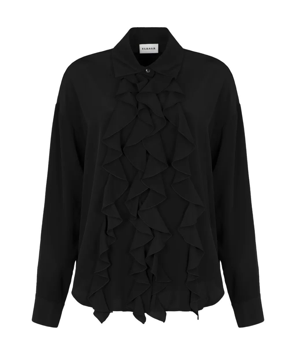 Ruffled Silk Top