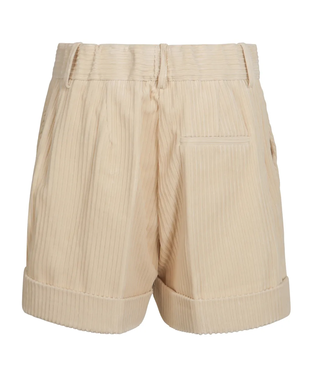 High-Waisted Corduroy Shorts