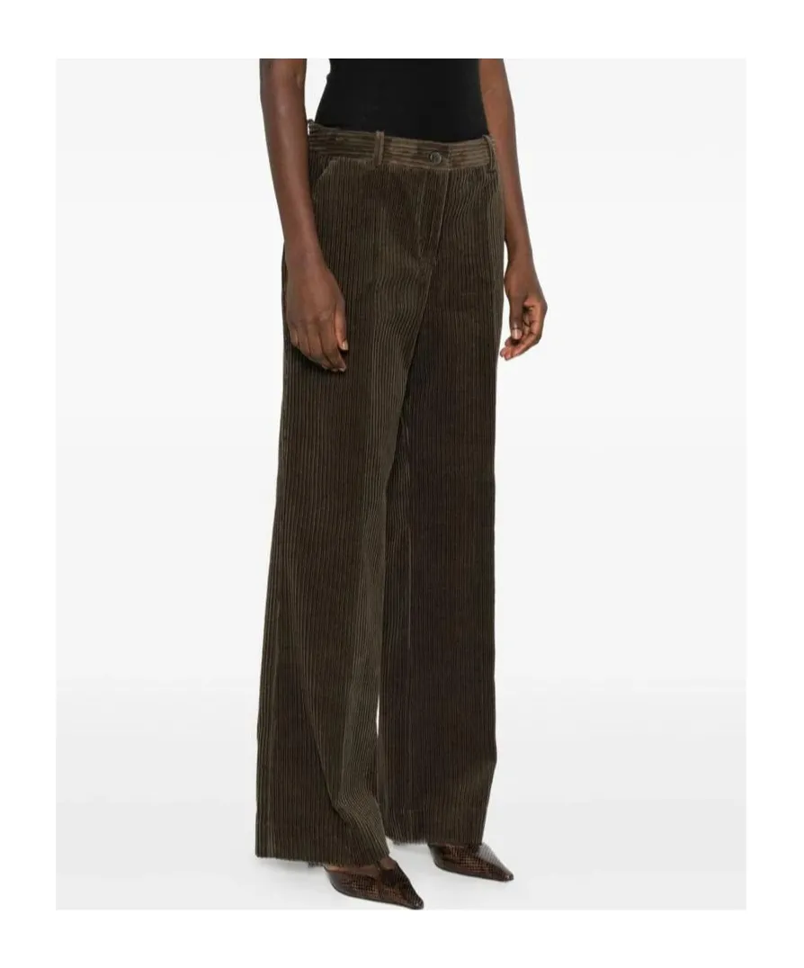 Corduroy Straight-Leg Trousers