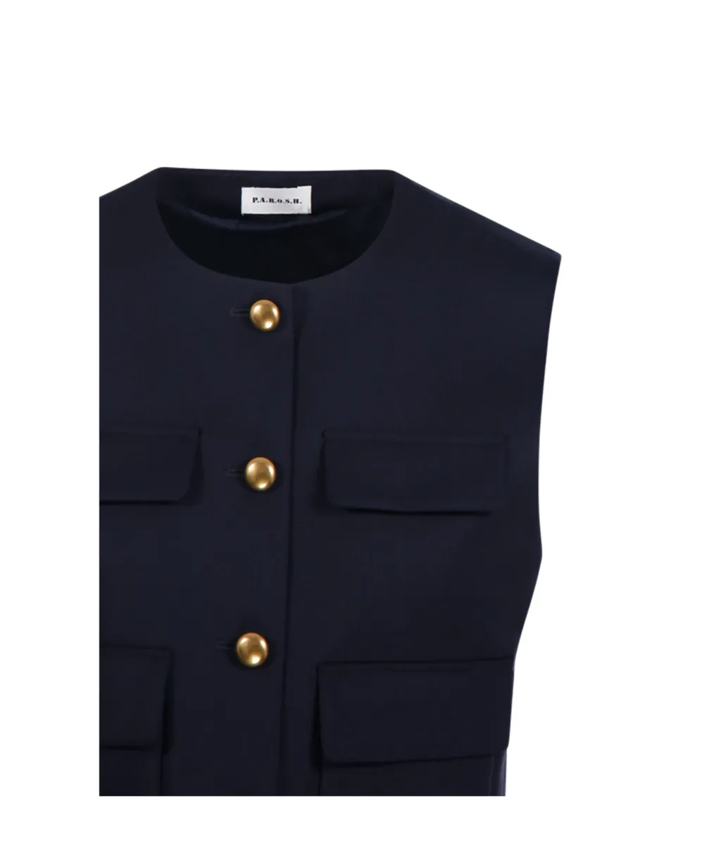 Liliuxy Button-Up Sleeveless Jacket