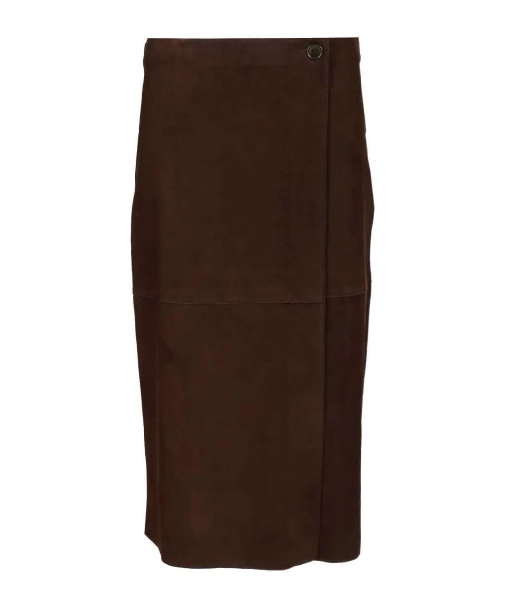 Suede Midi Skirt