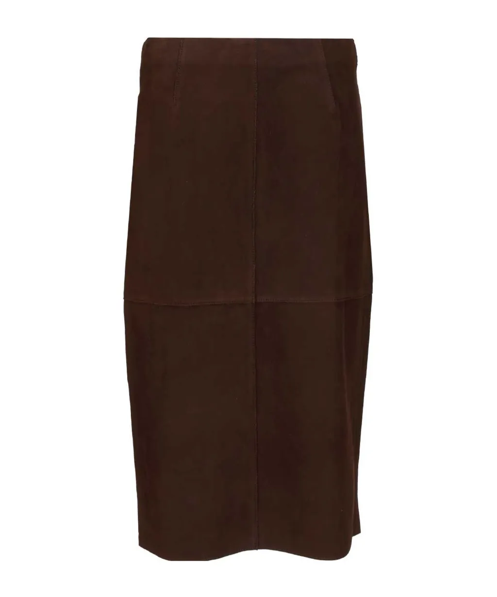 Suede Midi Skirt