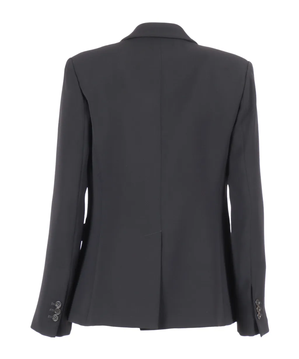 Notched-Lapel Single-Breasted Blazer