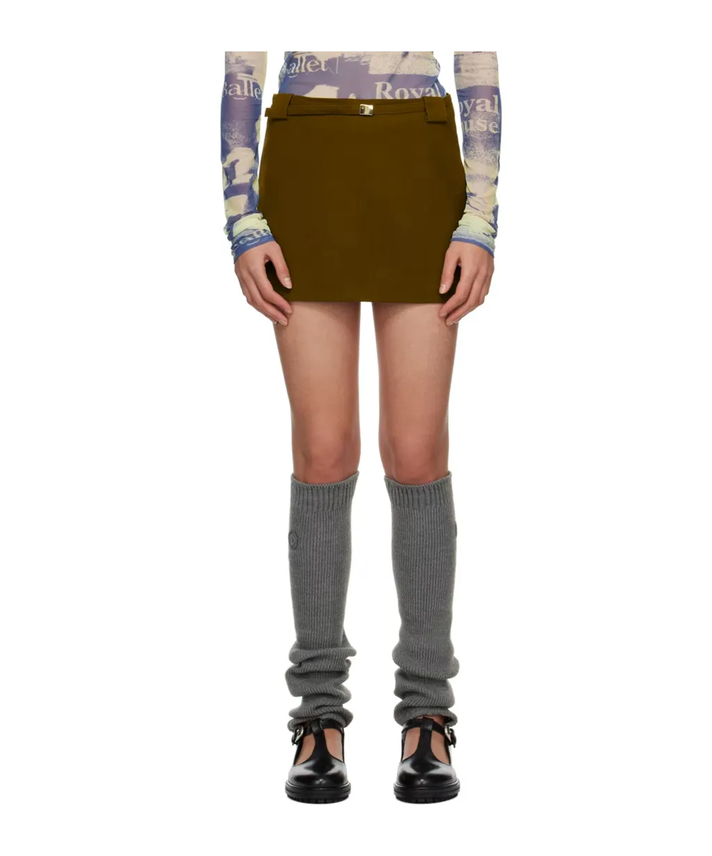 Lace-Up Mini Skirt