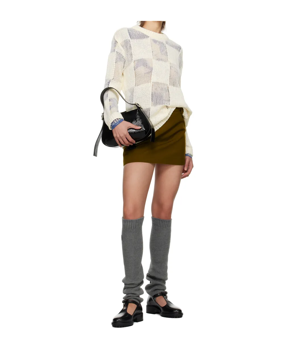 Lace-Up Mini Skirt