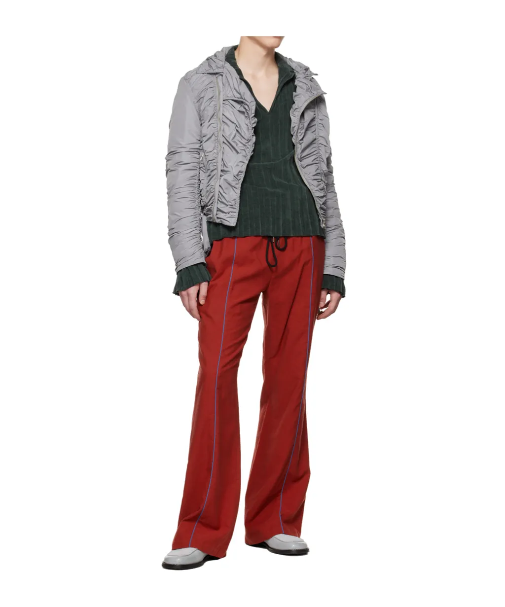 Pleated Bomber Jacket
