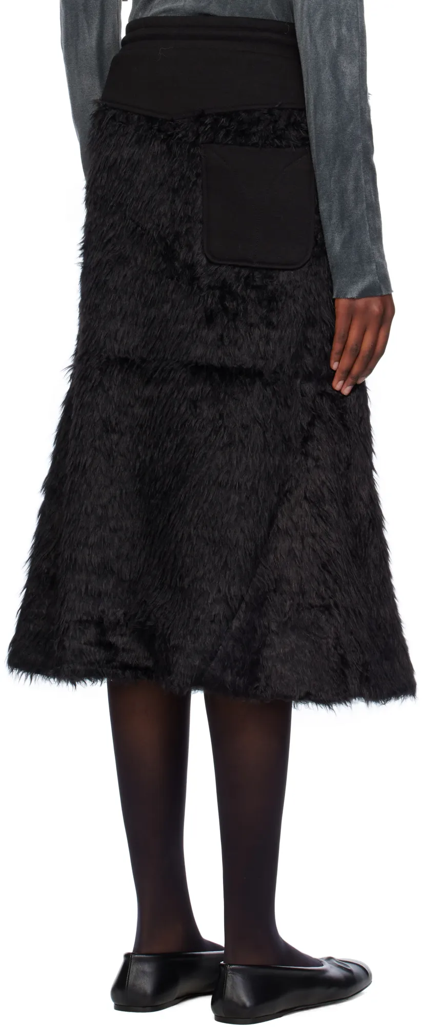 Shaggy Track Faux Fur Skirt