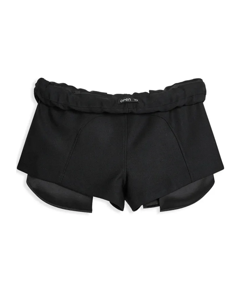 Rolled Waist Mini Shorts