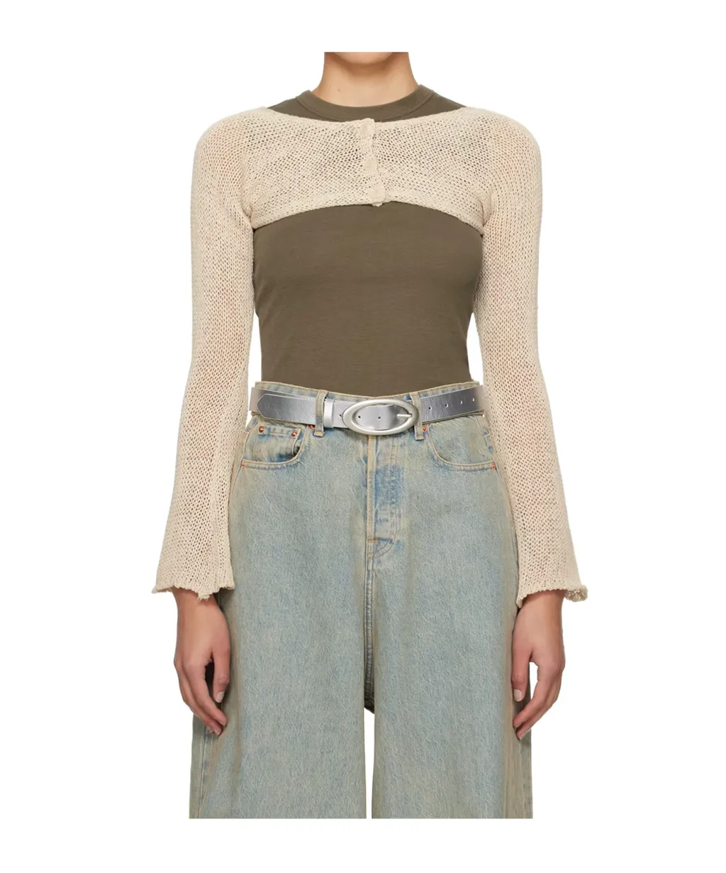 Long-Sleeved Knitted Top