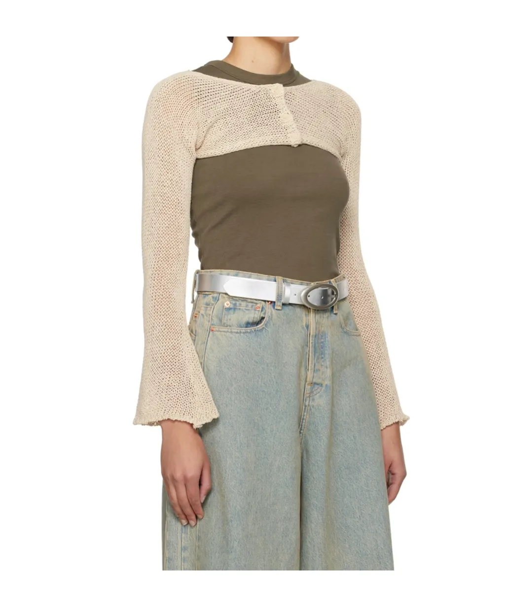 Long-Sleeved Knitted Top