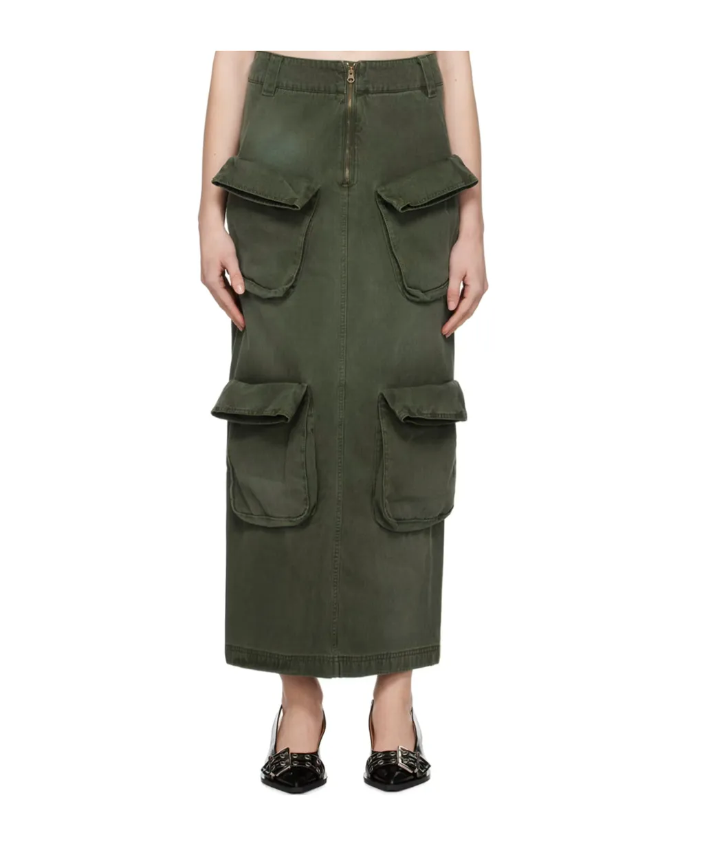 Work Denim Skirt