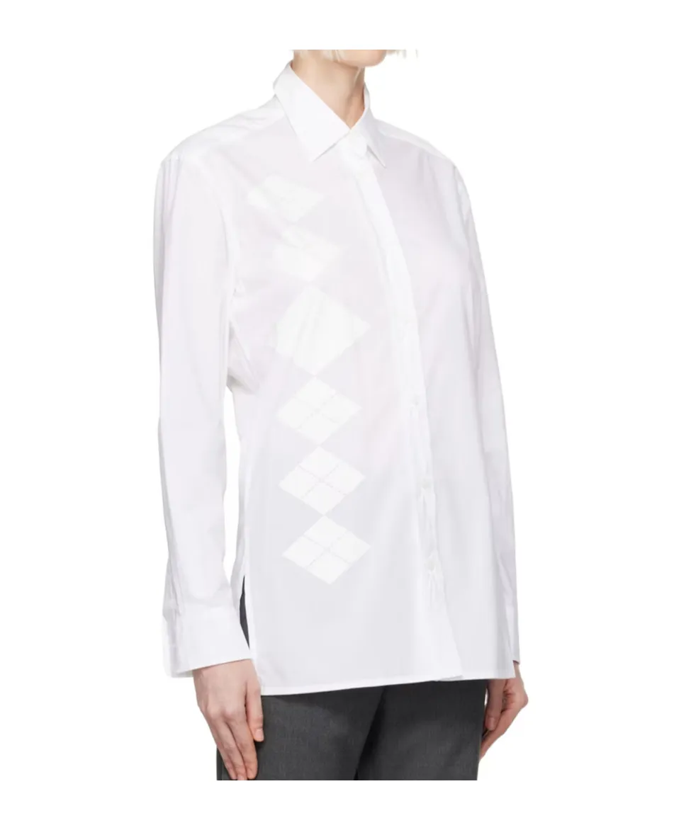 Diamond Check Button-Down Shirt