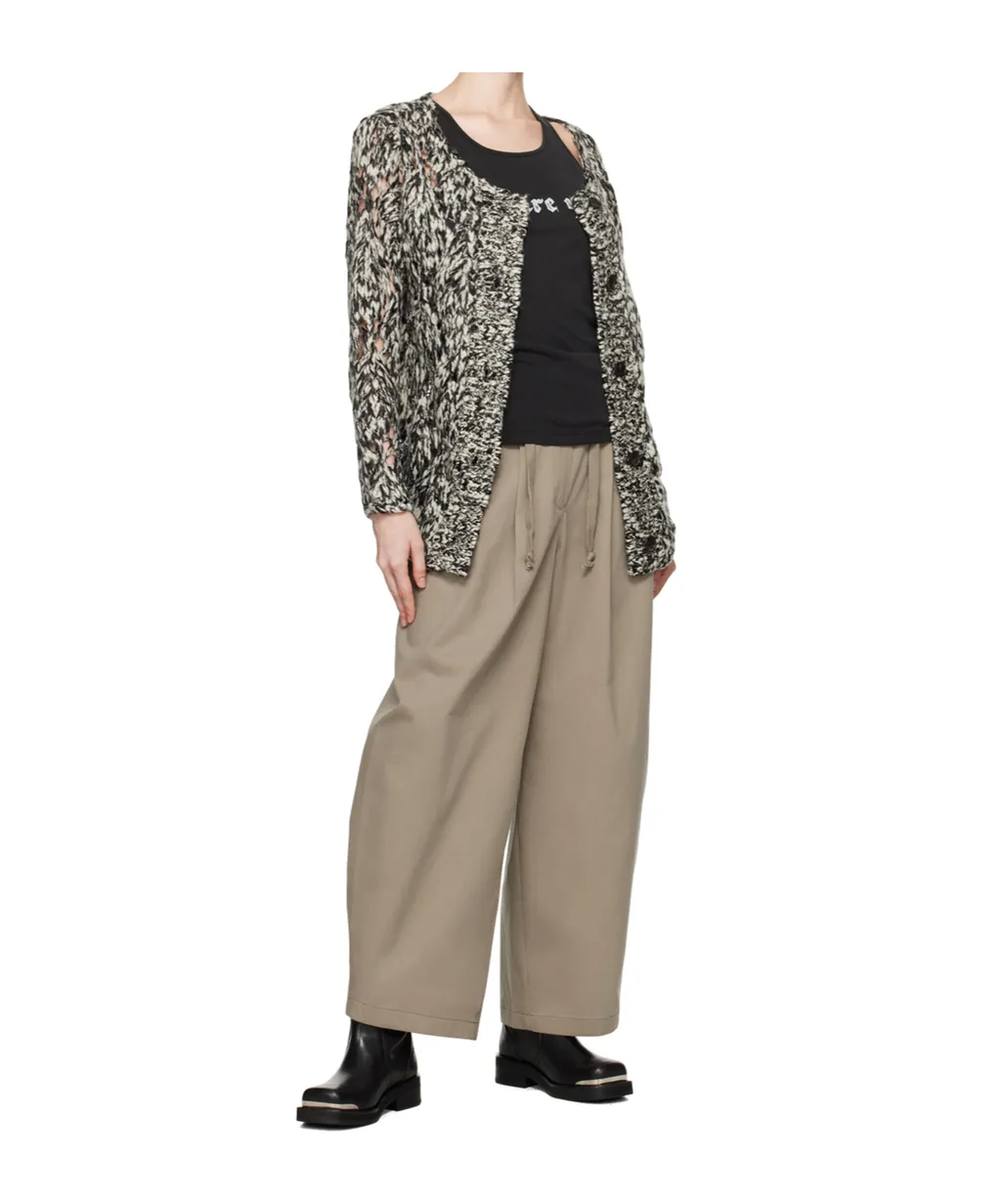 Argyle Pointelle Cardigan