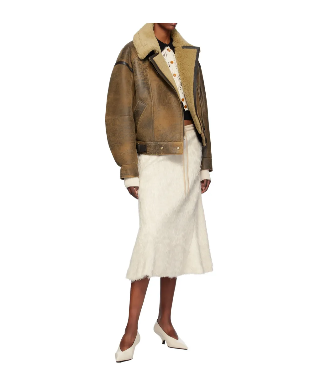 Shaggy Faux Fur Skirt