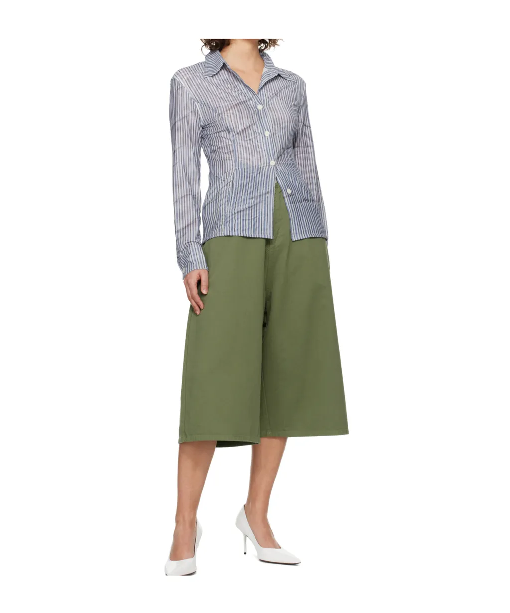 Double-Layered Mesh Print Shirt