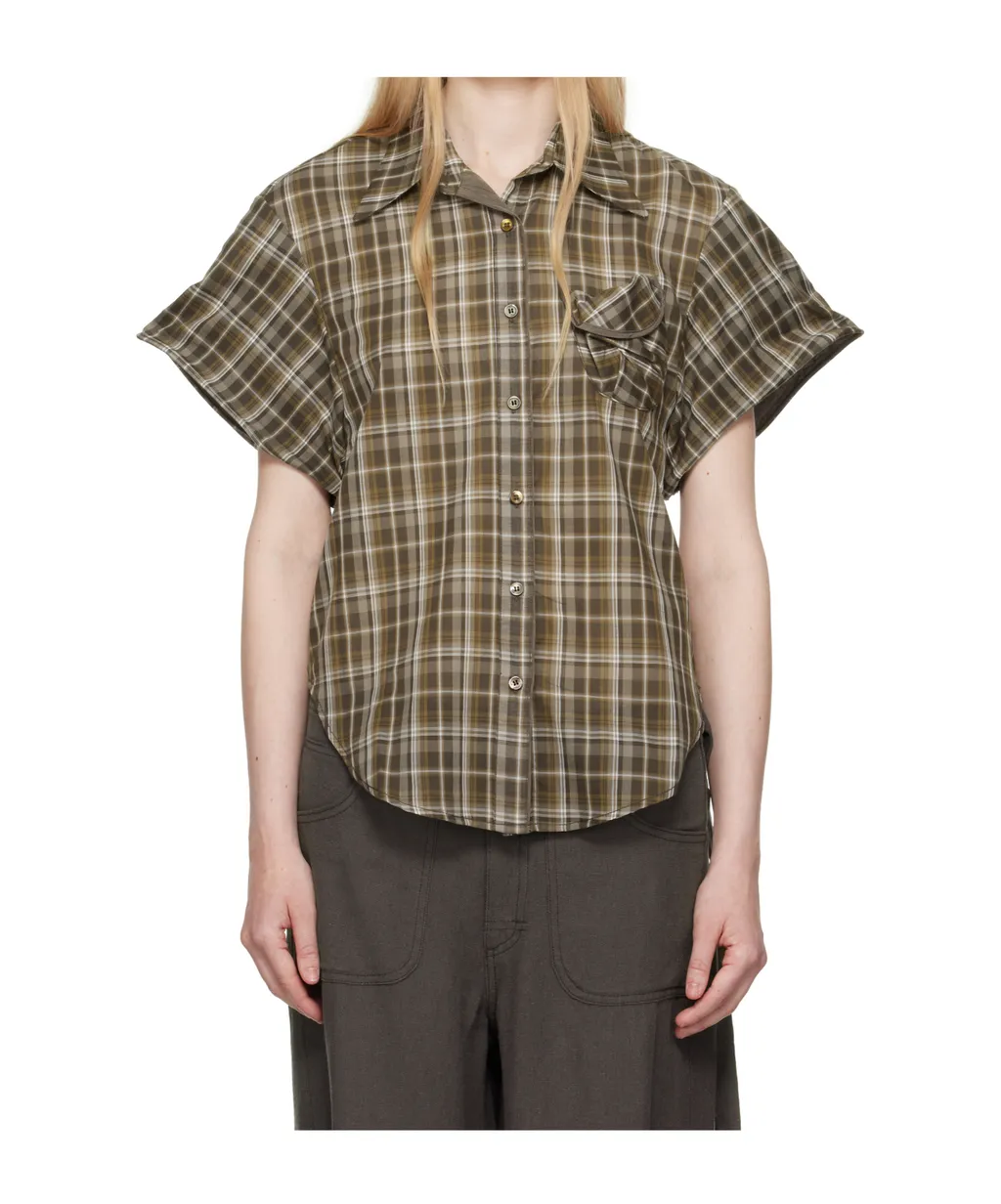 Wire Cuff Check Shirt