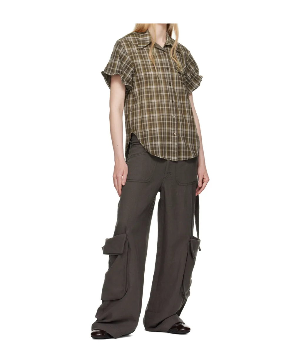 Wire Cuff Check Shirt