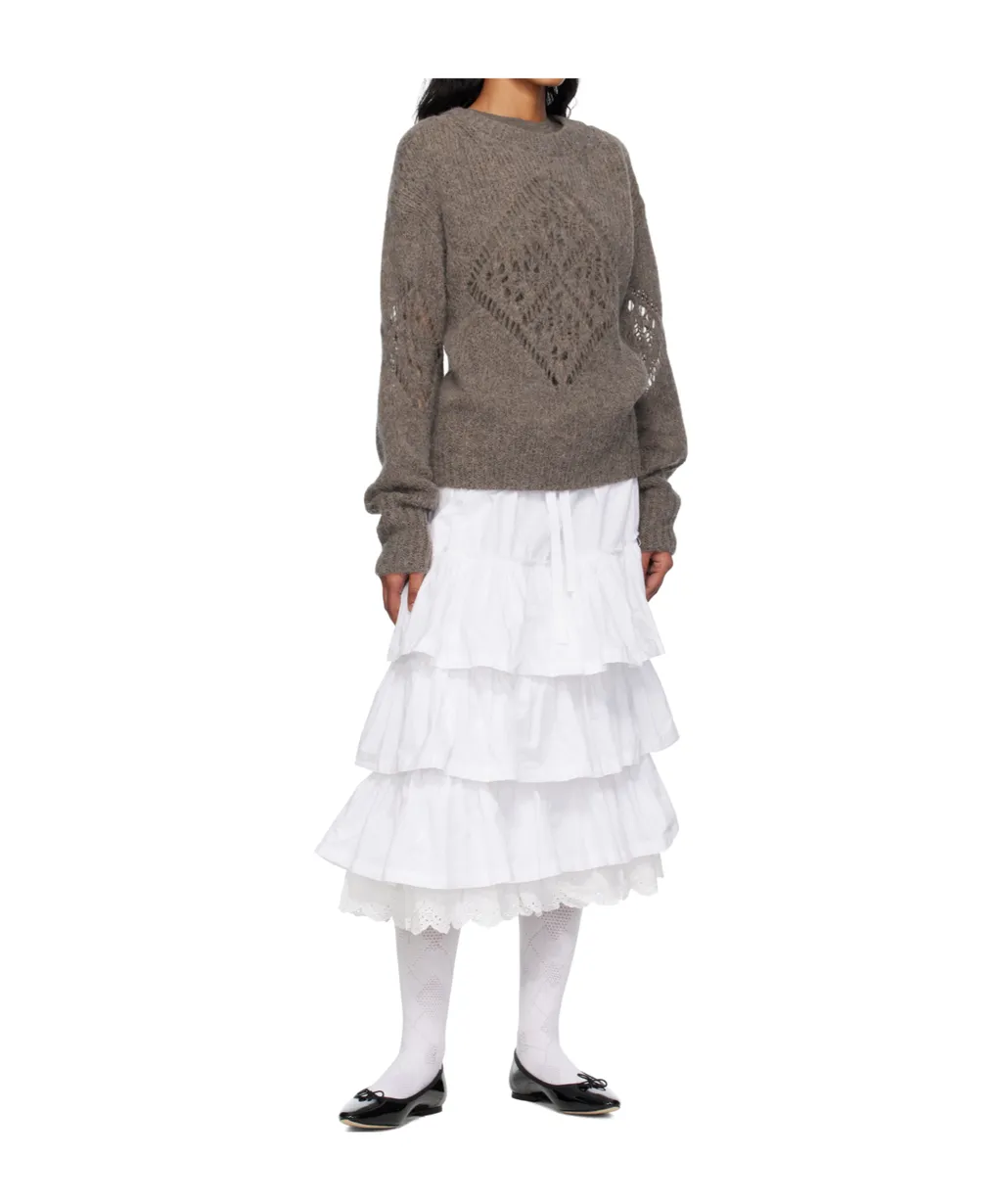 Rolled Waist Tiered Skirt