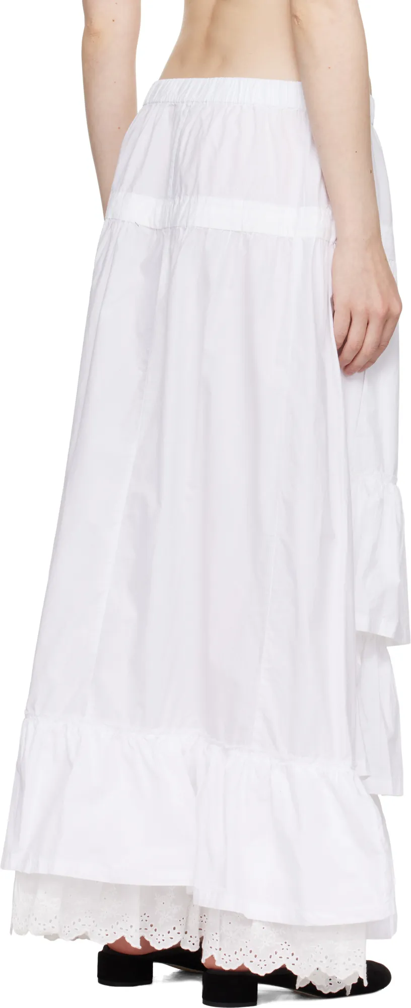 Rolled Waist Tiered Skirt