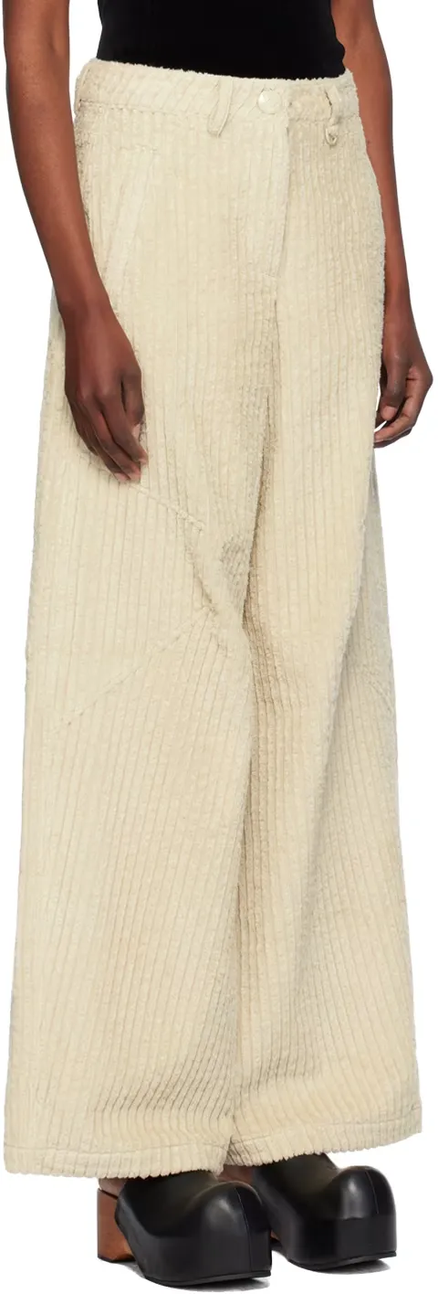 Corduroy Wide-Leg Casual Pants
