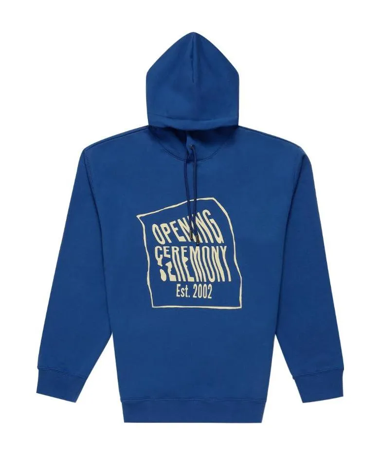 Warped Logo Printed Hoodie
