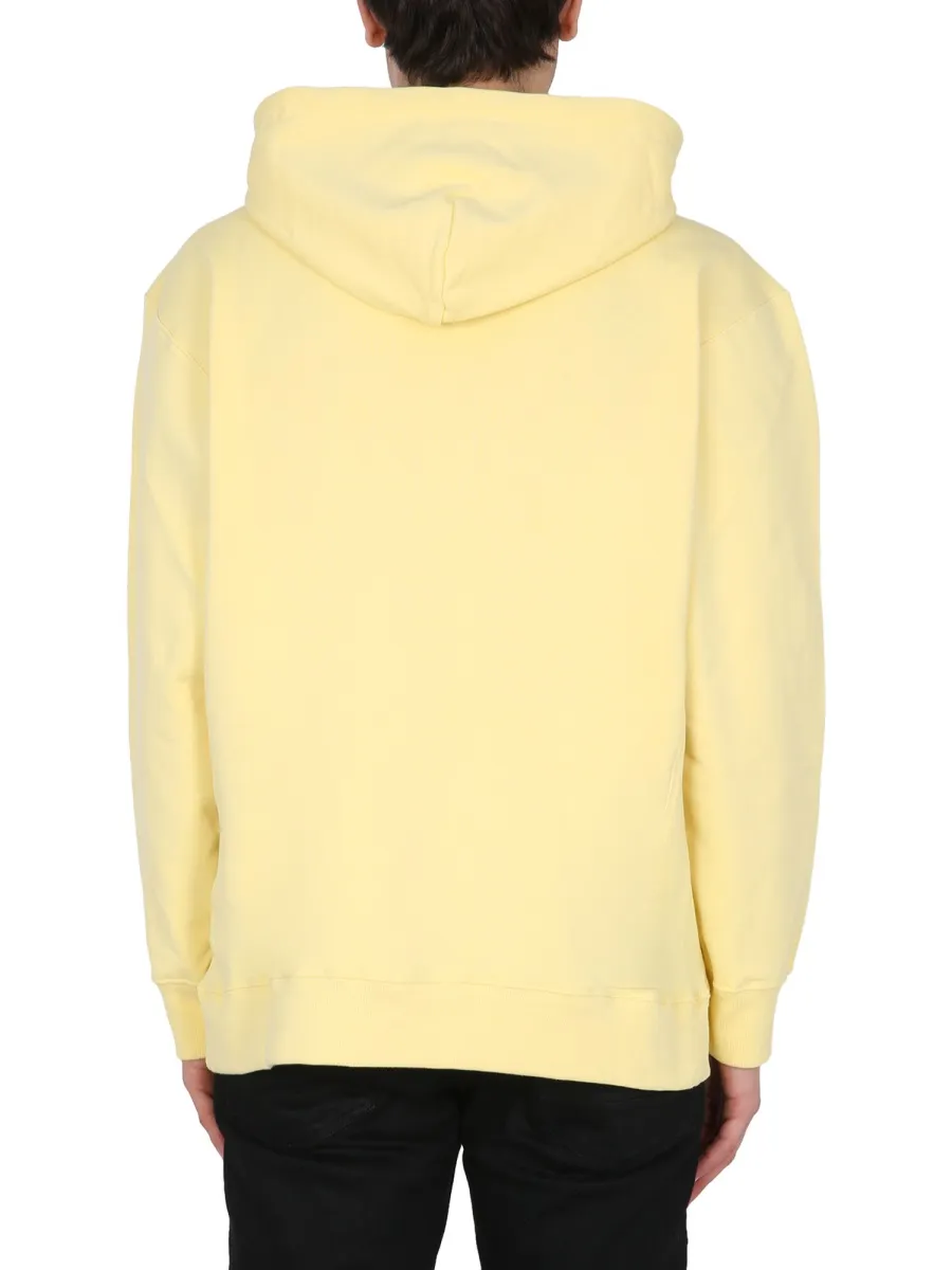 Warped Logo Printed Hoodie