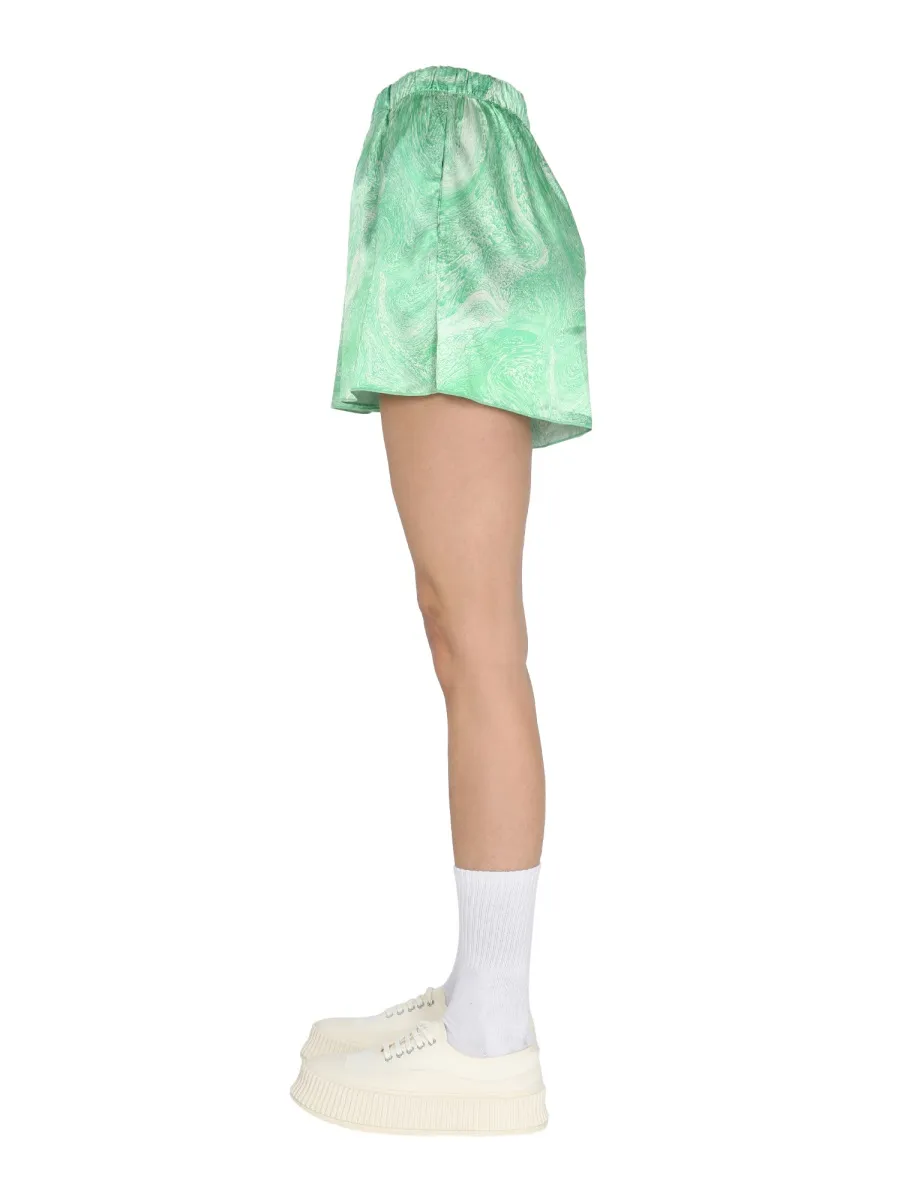 Marbled Print Elasticated Shorts