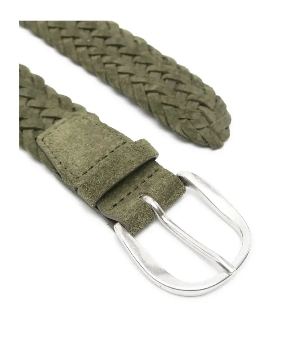 Suede Plot Braided Belt 3,5 Cm