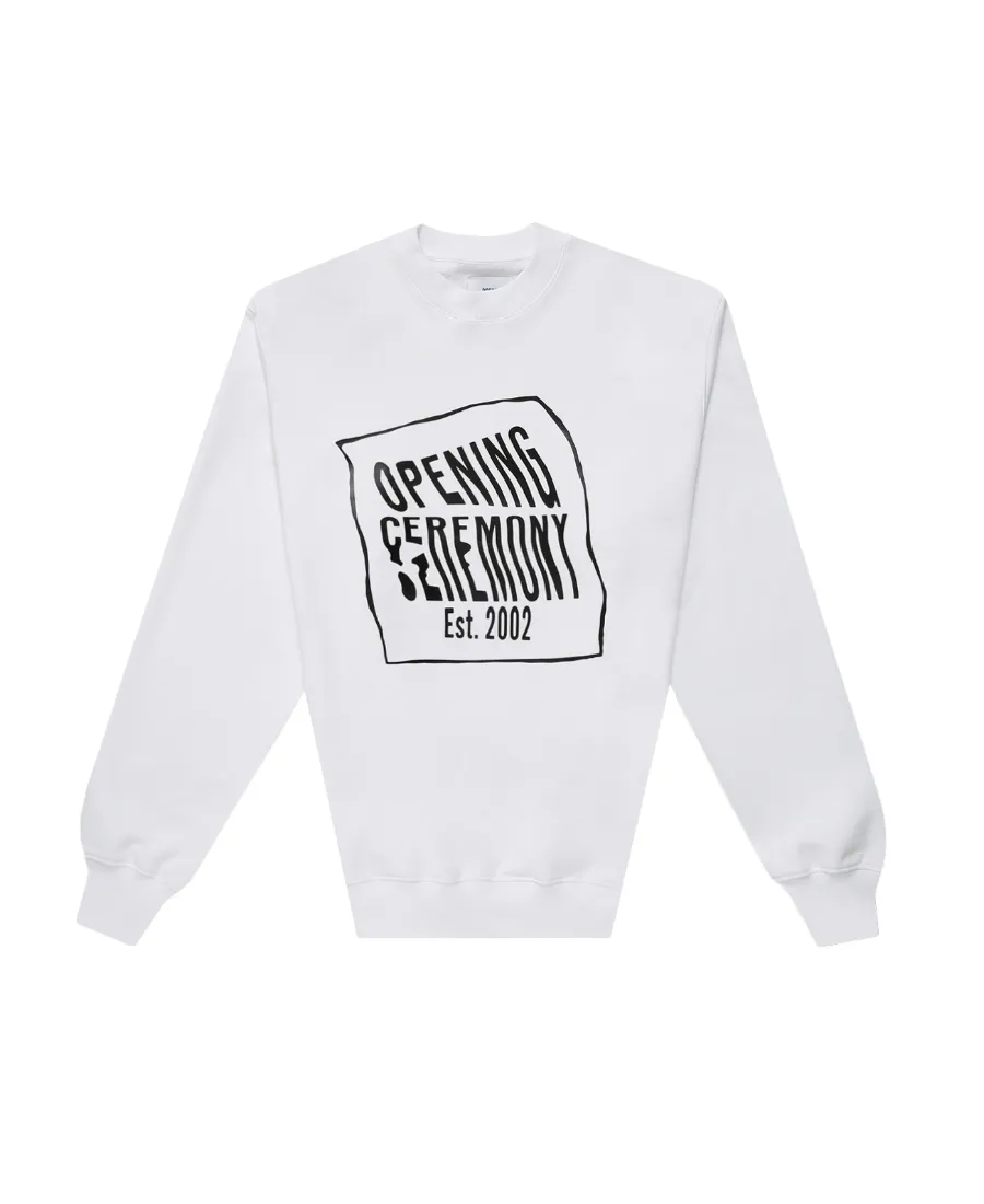 Warped Logo Printed Sweatshirt