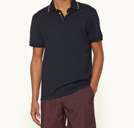 Tipped Collar Polo Shirt