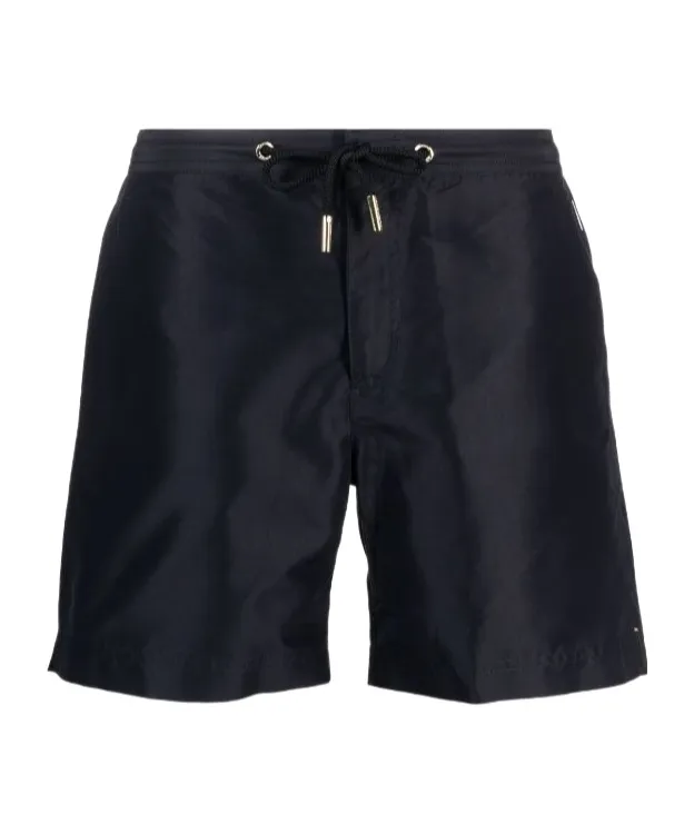 Elasticated Drawstring-Waistband Swim Shorts