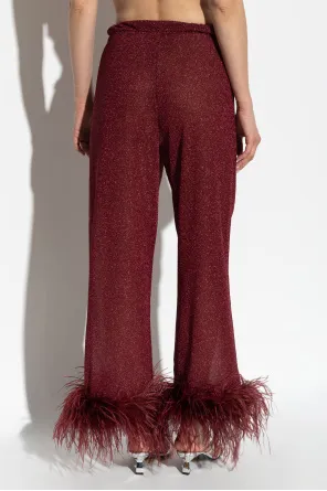 Plumage Feather-Trim Trousers
