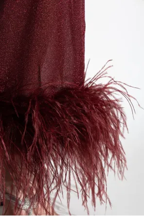 Plumage Feather-Trim Trousers