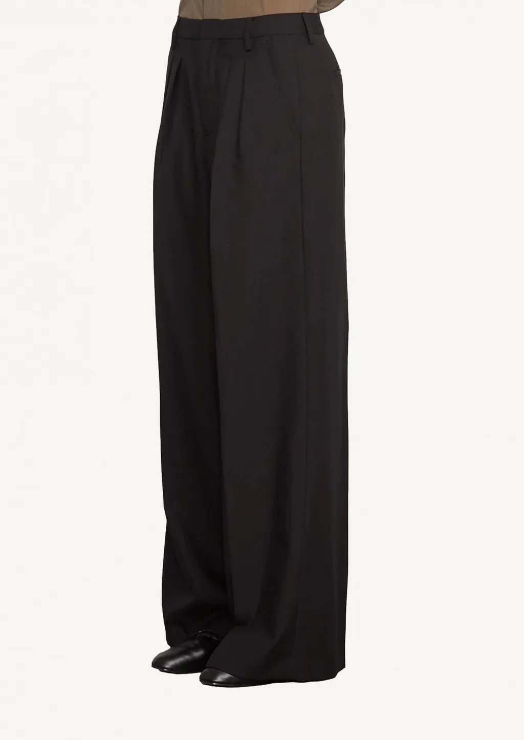 High-Waisted Wide-Leg Casual Pants
